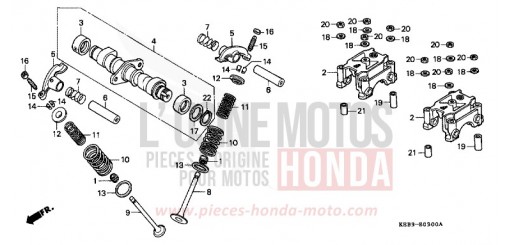 ARBRE A CAMES/SOUPAPE CA125T de 1996